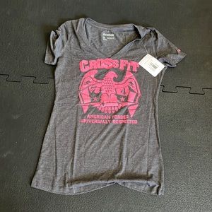Women’s Reebok CrossFit v neck tshirt; size medium